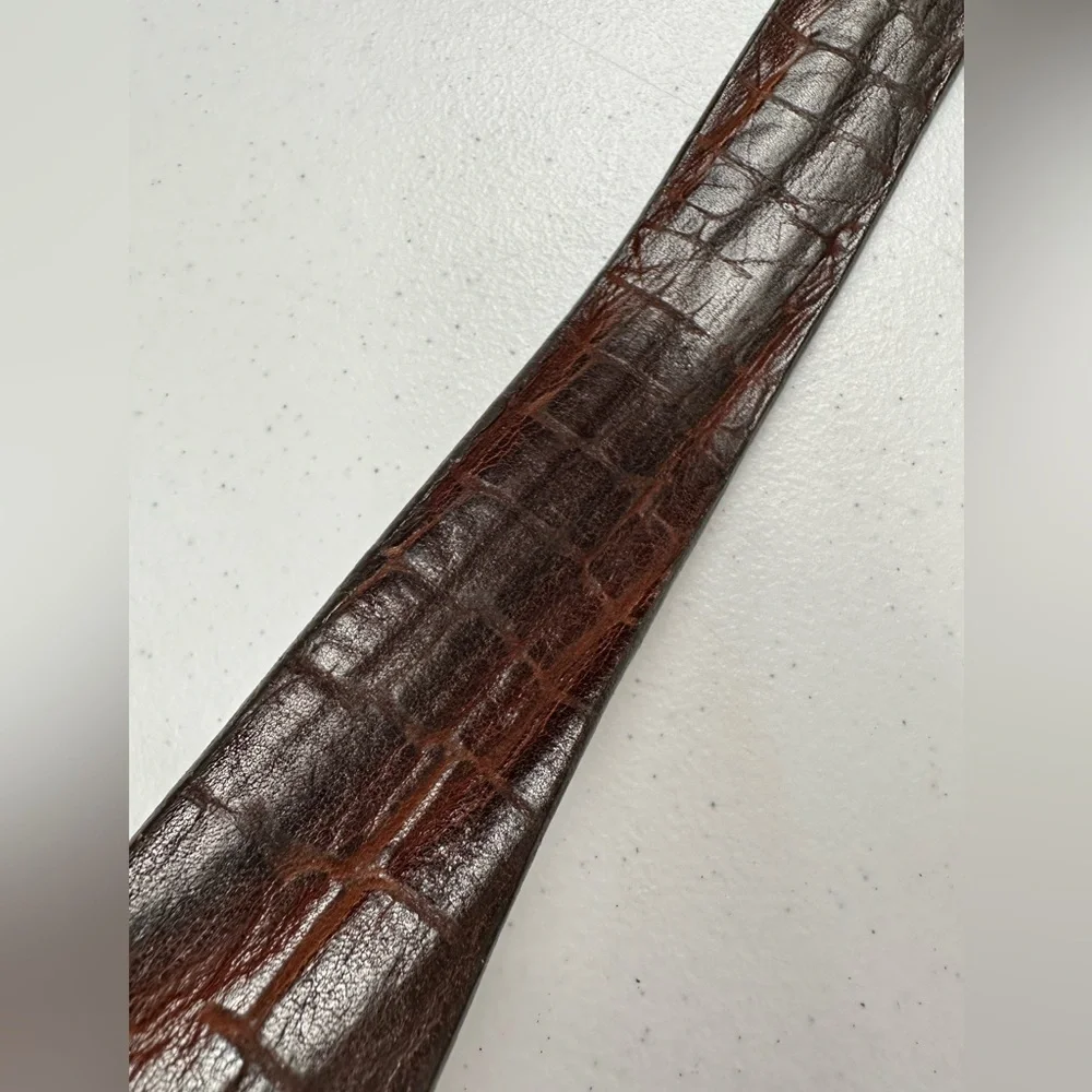 Tony Lama Top Grain Leather Belt Brown Sz 42